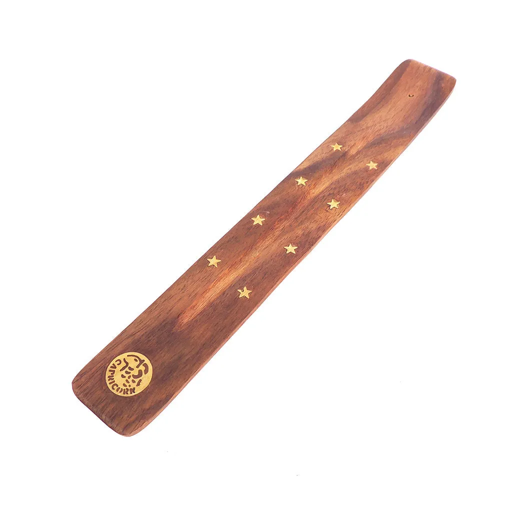 10" Wood Incense Holder - Astrology - Capricorn