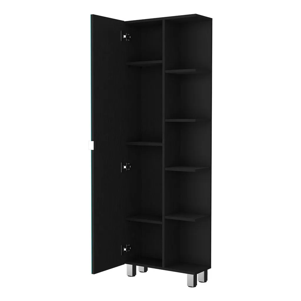 20 Black Accent Cabinet With Nine Shelves