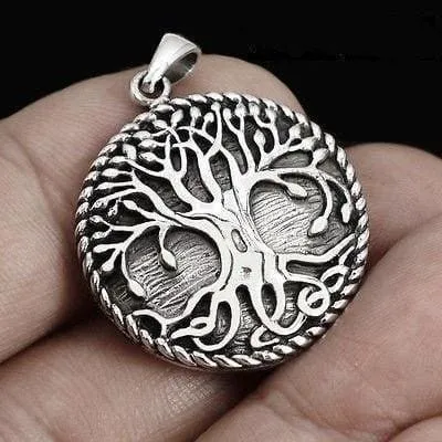 925 Sterling Silver Tree of Life / Yggdrasil Pendant