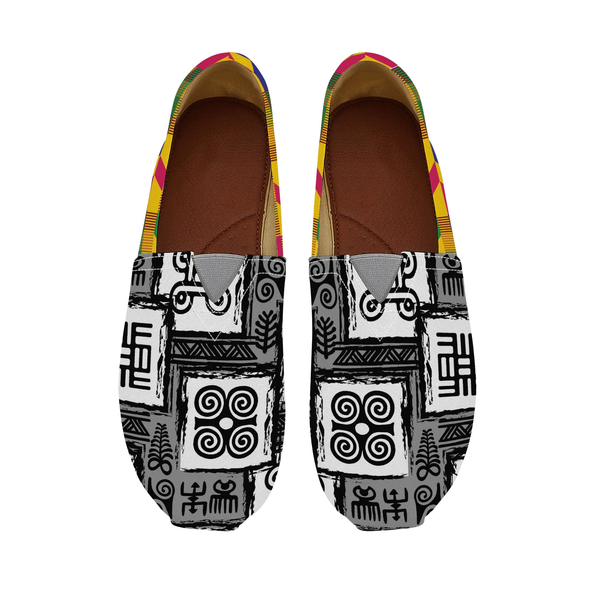 Adinkra Nsonso-Kente Slip-on Canvas