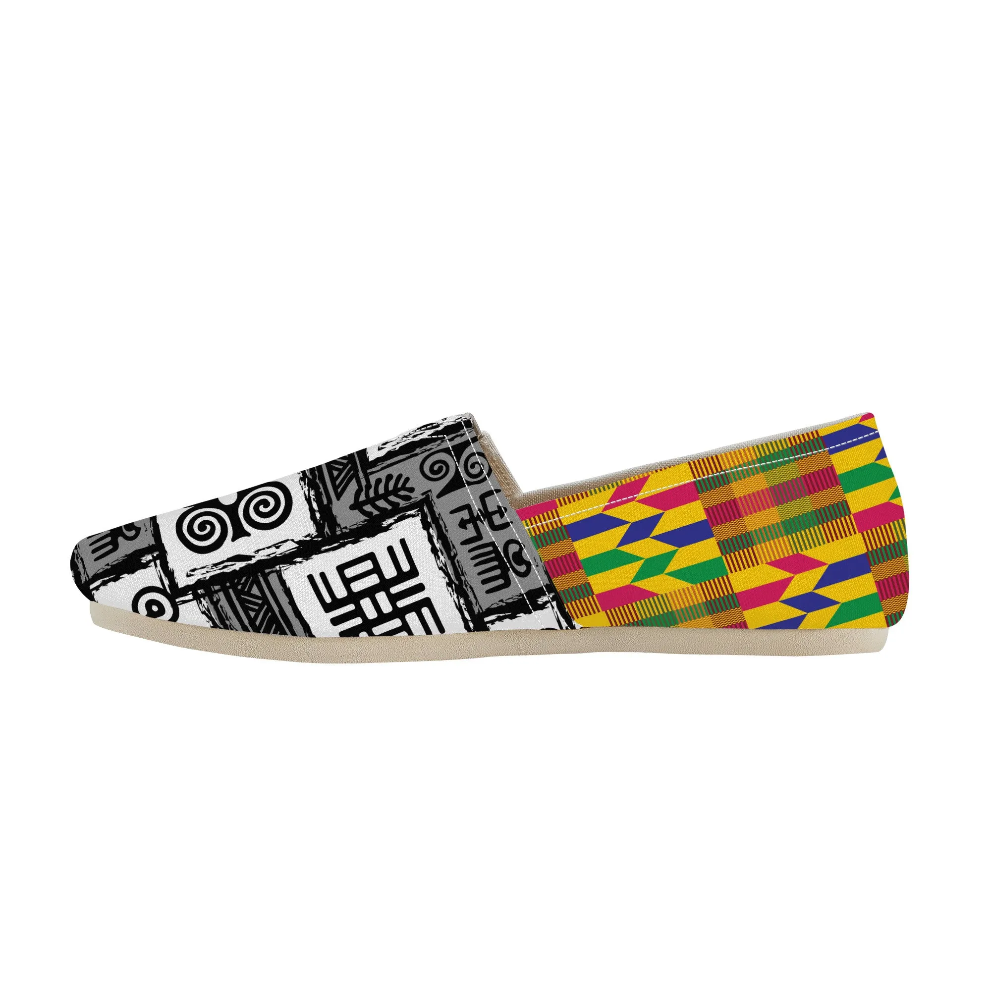 Adinkra Nsonso-Kente Slip-on Canvas