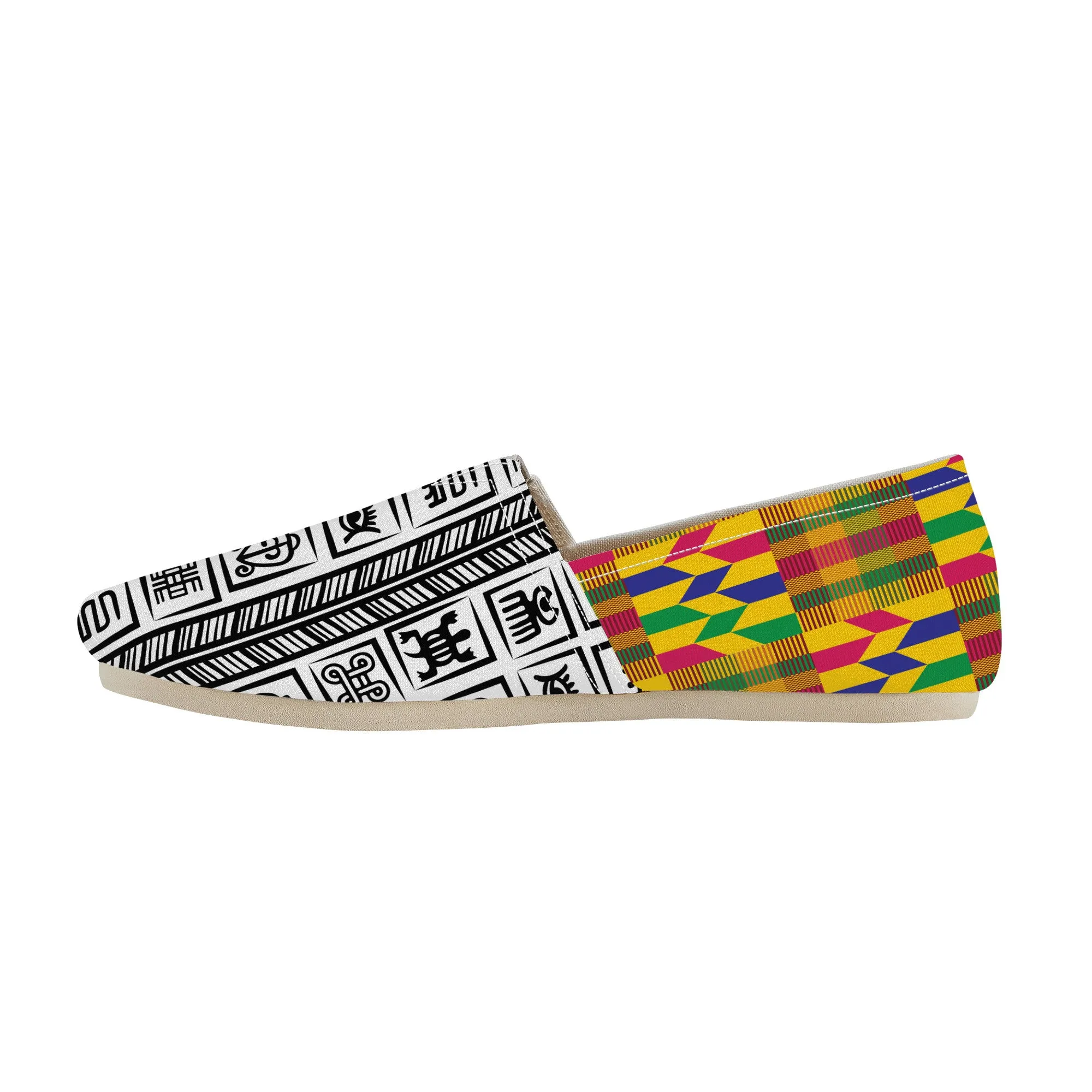 Adinkra Tuntum Fitaa-Kente Slip-on Canvas