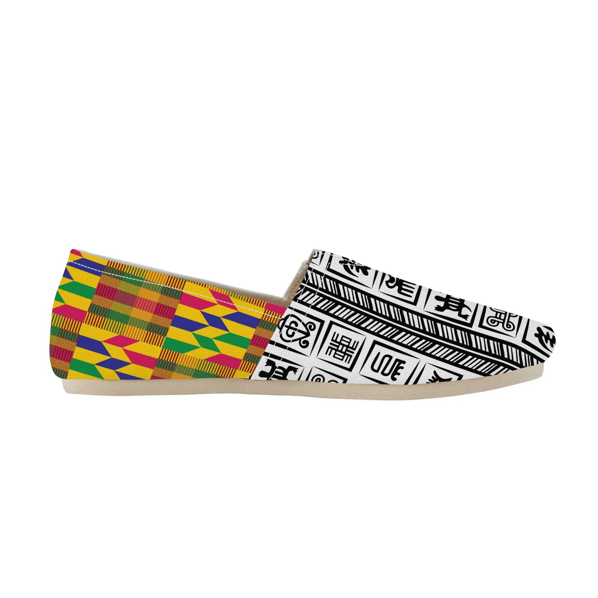 Adinkra Tuntum Fitaa-Kente Slip-on Canvas