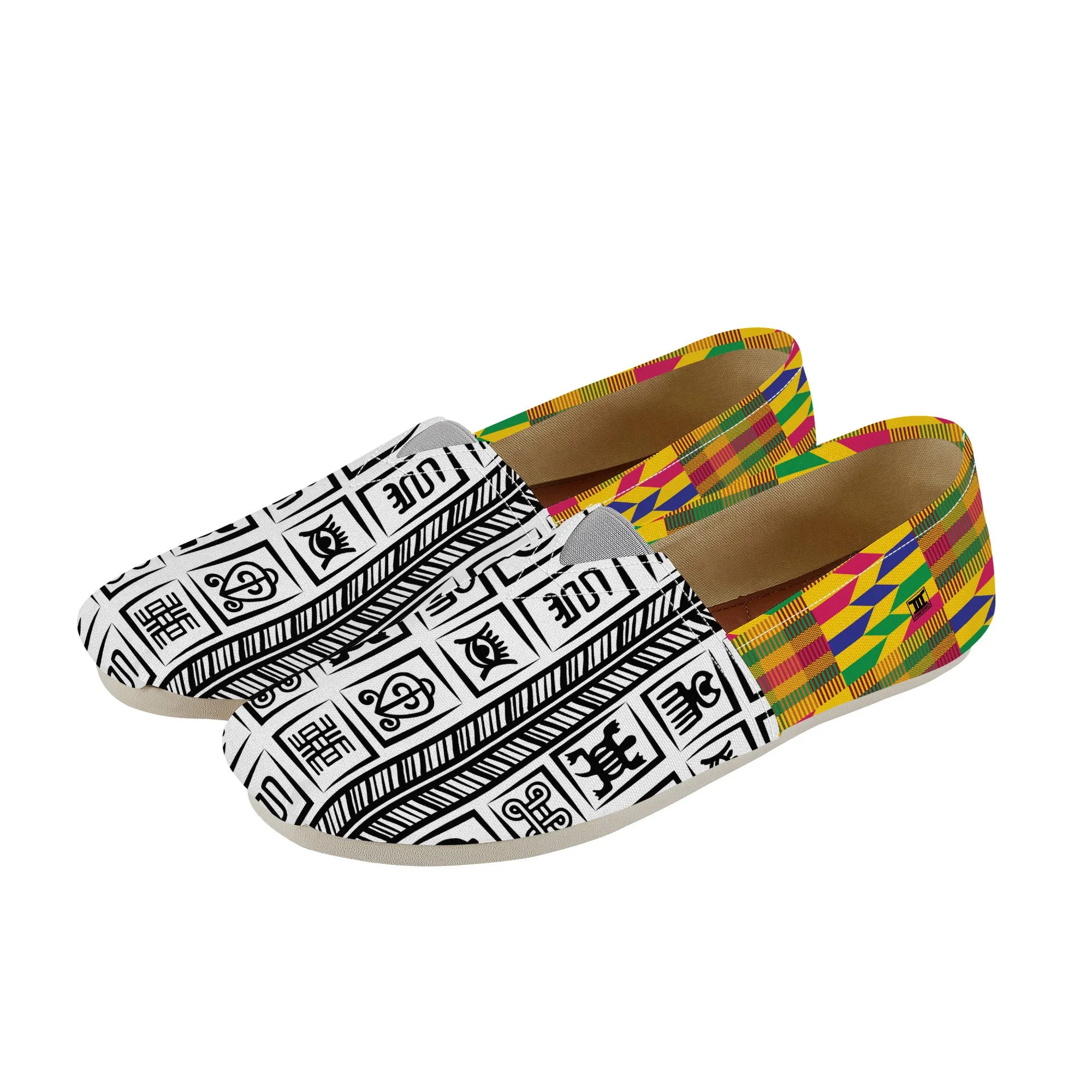 Adinkra Tuntum Fitaa-Kente Slip-on Canvas