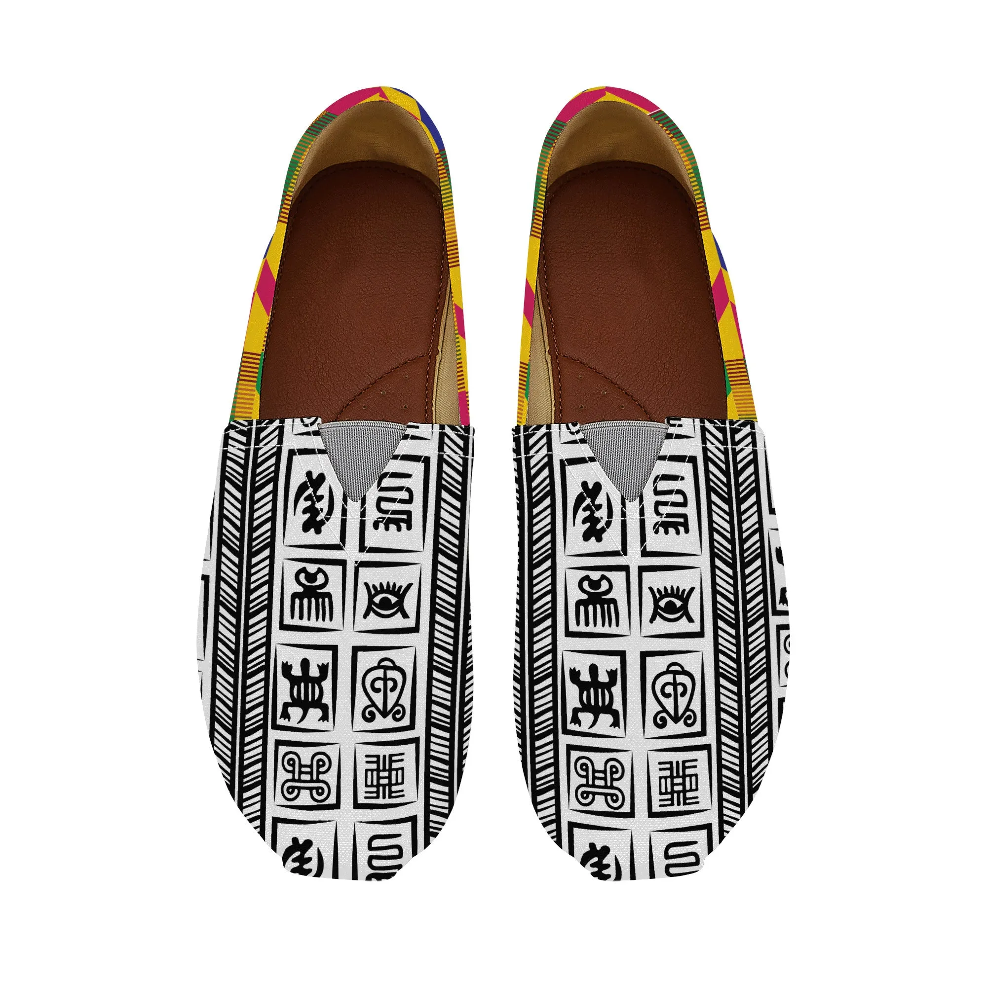 Adinkra Tuntum Fitaa-Kente Slip-on Canvas