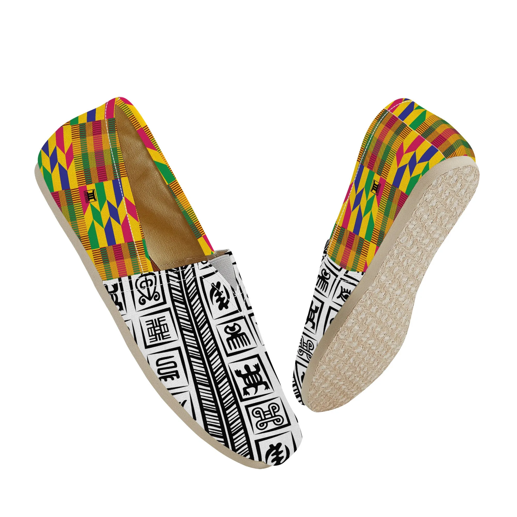 Adinkra Tuntum Fitaa-Kente Slip-on Canvas