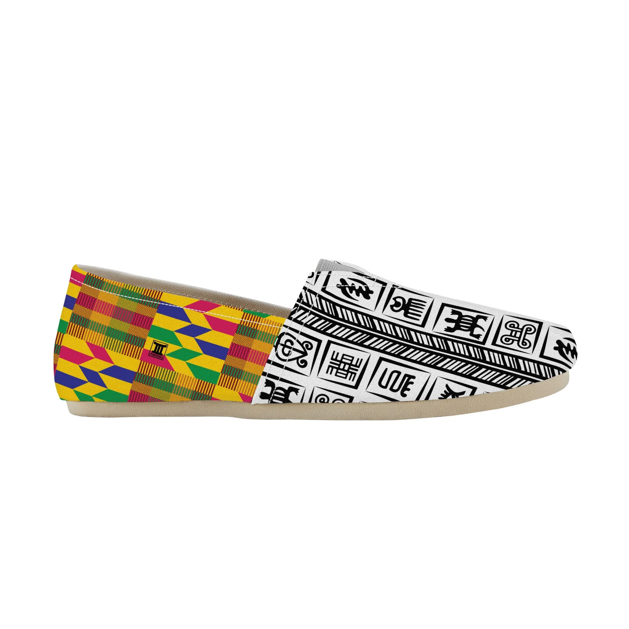 Adinkra Tuntum Fitaa-Kente Slip-on Canvas