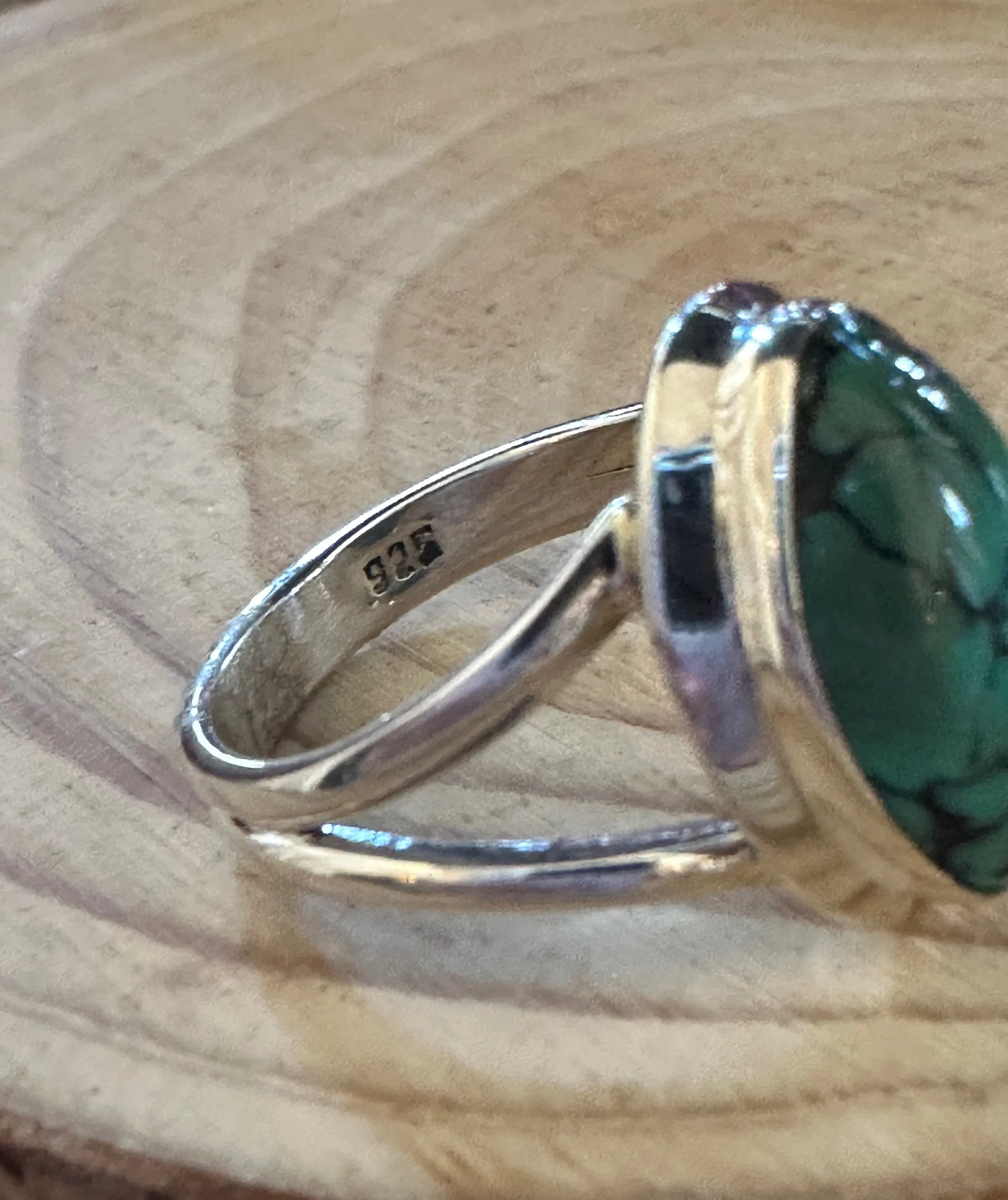 AMERICAN TURQUOISE and Silver Ring Size 8