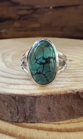 AMERICAN TURQUOISE and Silver Ring Size 8