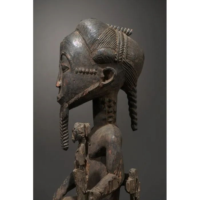 Baule Waka Sona Male Figure 23.6 Height, Cte d'Ivoire #895