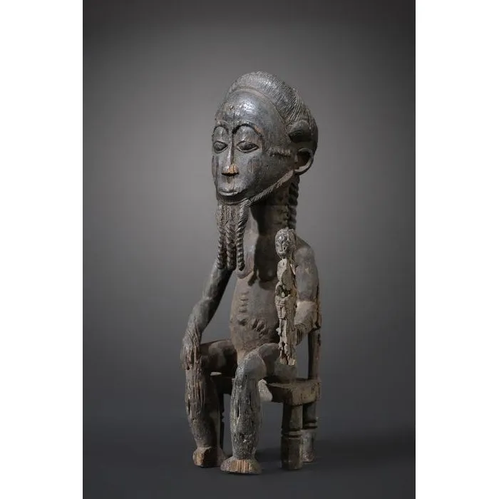 Baule Waka Sona Male Figure 23.6 Height, Cte d'Ivoire #895