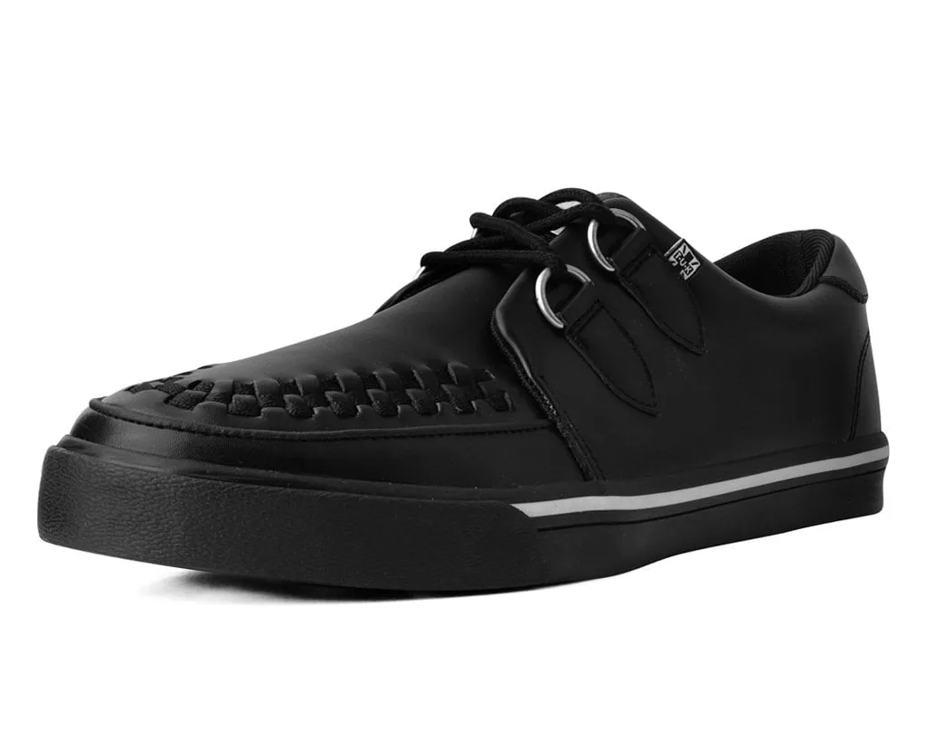 Black Leather D-Ring Sneaker