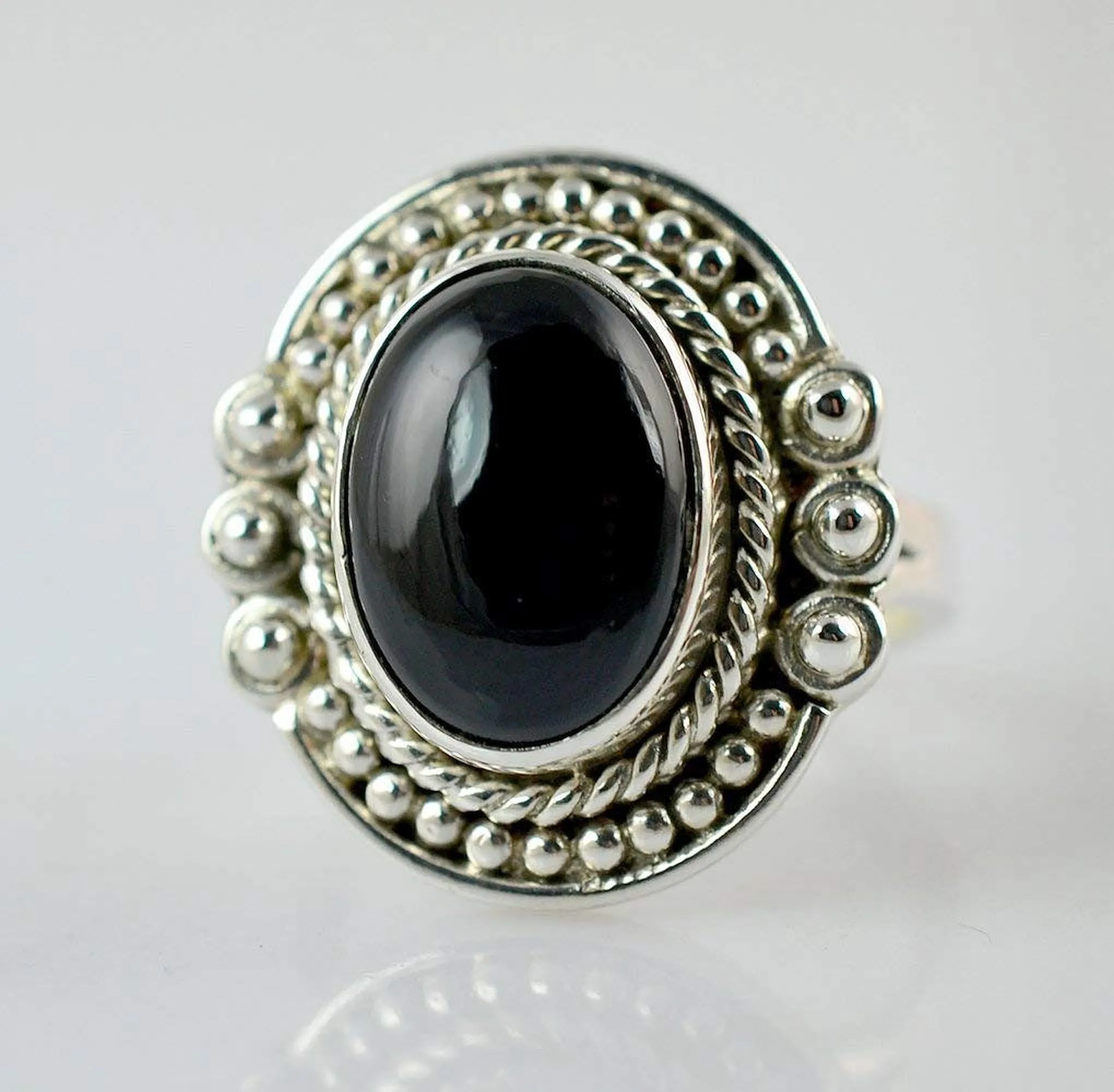 Black Onyx 925 Solid Sterling Silver Handmade Ring Size 3-13 (US)