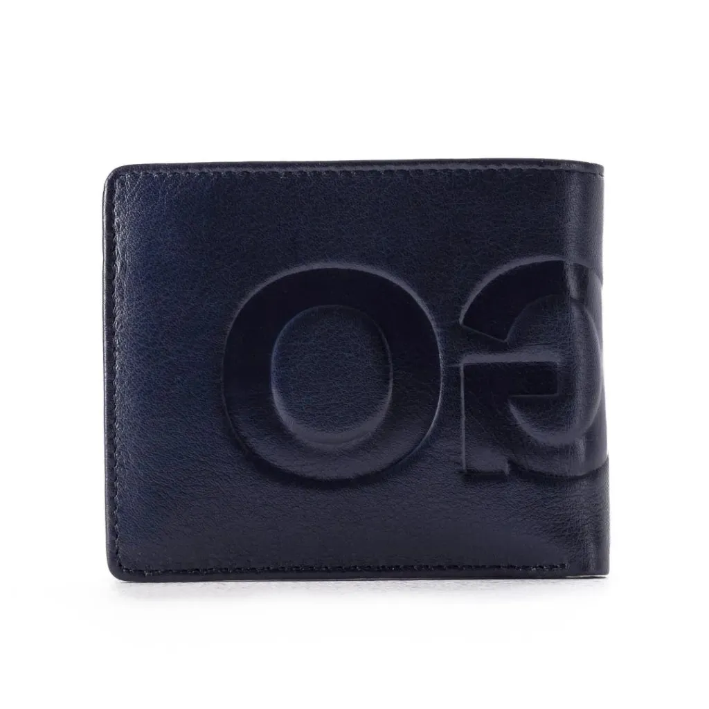 BOSS Printed HUGO logo Bi-Fold Wallet - NVY