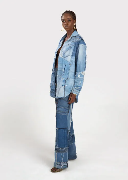 Boyedoe Odeneho II Long Sleeve Patchwork denim Jacket