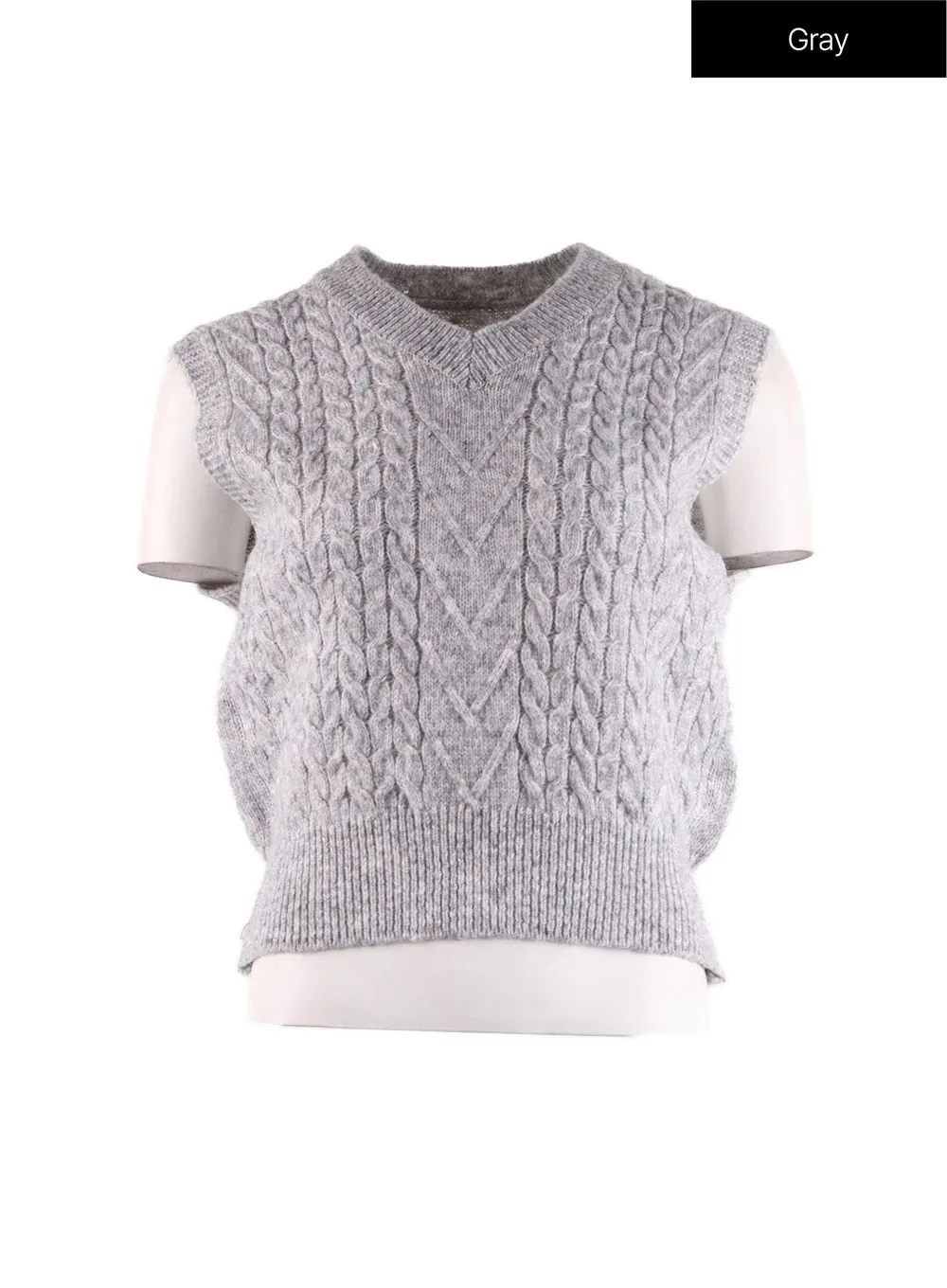 Cable Knit Sweater Vest IF408