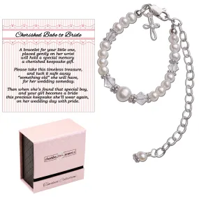 Cherished Moments Cherished Babe to Bride Sterling Silver Cross Baby Bracelet