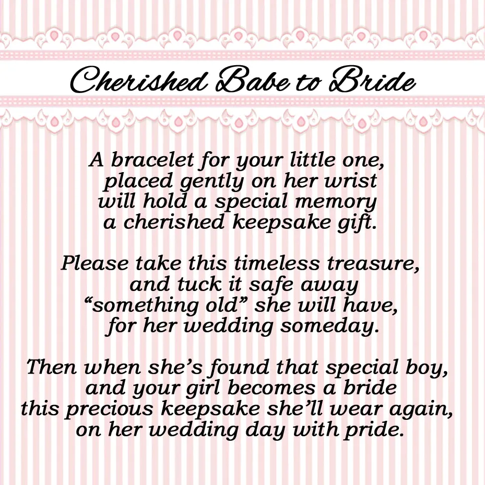 Cherished Moments Cherished Babe to Bride Sterling Silver Cross Baby Bracelet