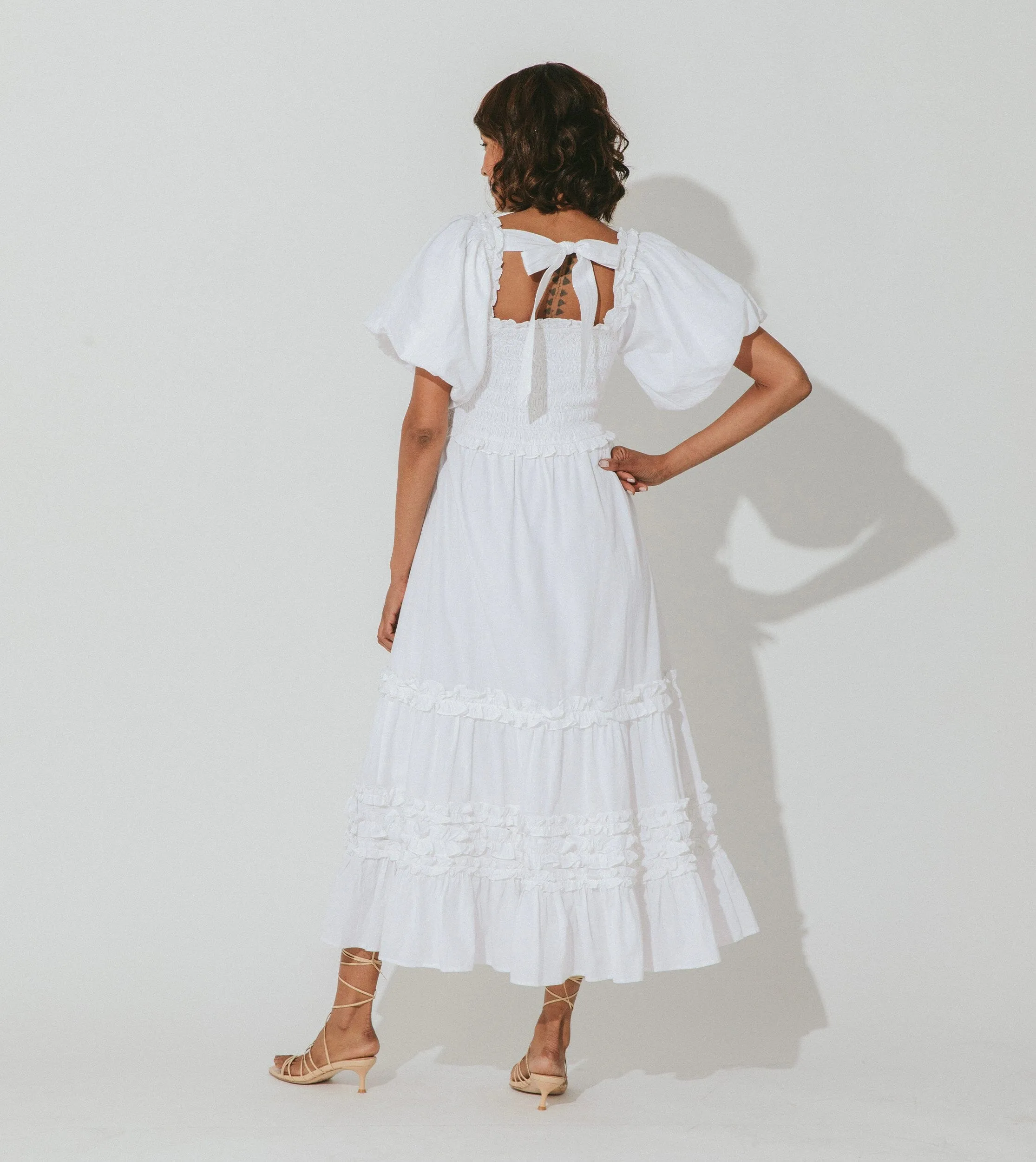 Cherith Midi Dress | White