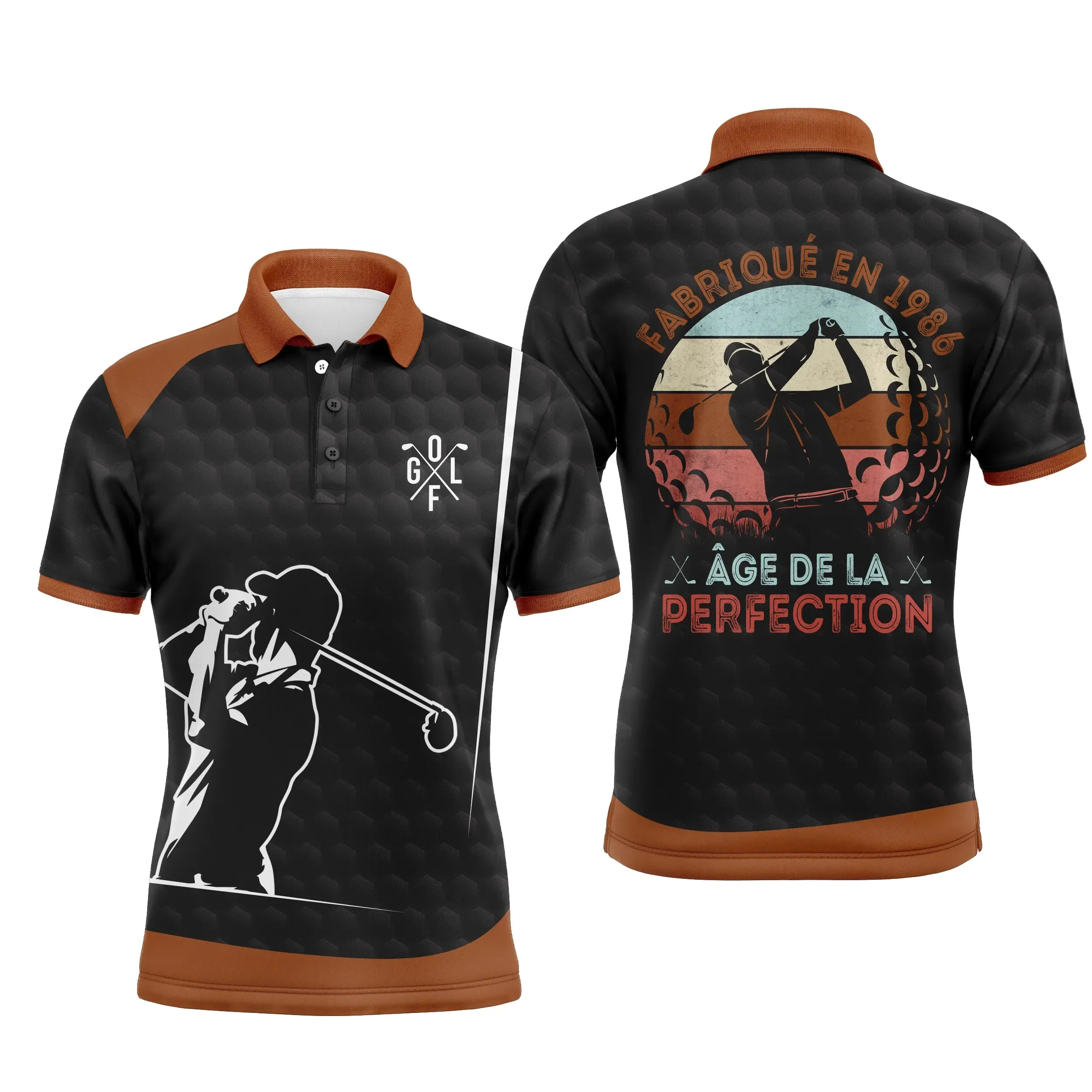 Chiptshirts - Polo De Golf, Cadeau Humour Pour Fans De Golf, Anniversaire 1986, Polo de Sport Homme et Femme, Fabriqué en 1986 - Âge de la Perfection - CTS27052218