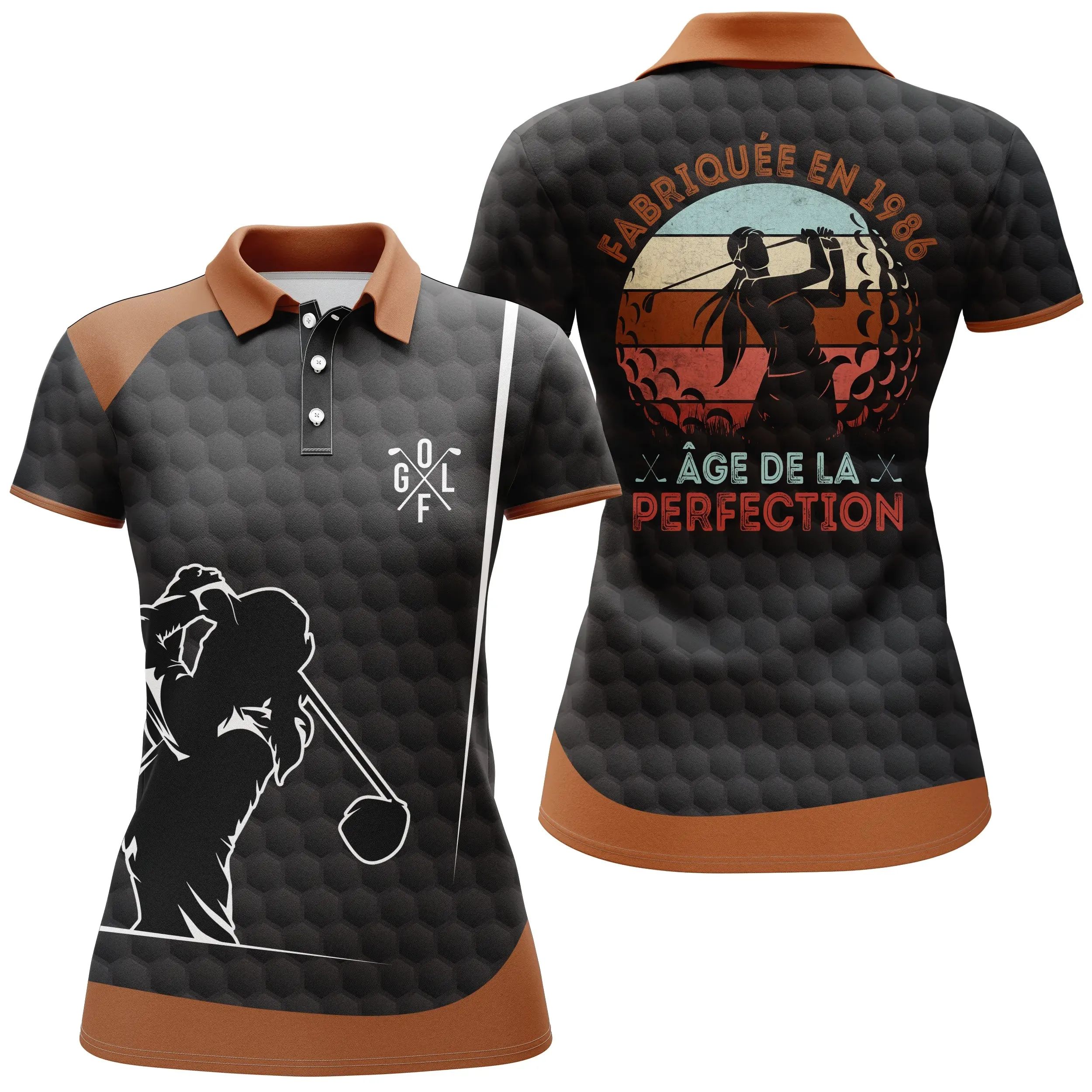 Chiptshirts - Polo De Golf, Cadeau Humour Pour Fans De Golf, Anniversaire 1986, Polo de Sport Homme et Femme, Fabriqué en 1986 - Âge de la Perfection - CTS27052218