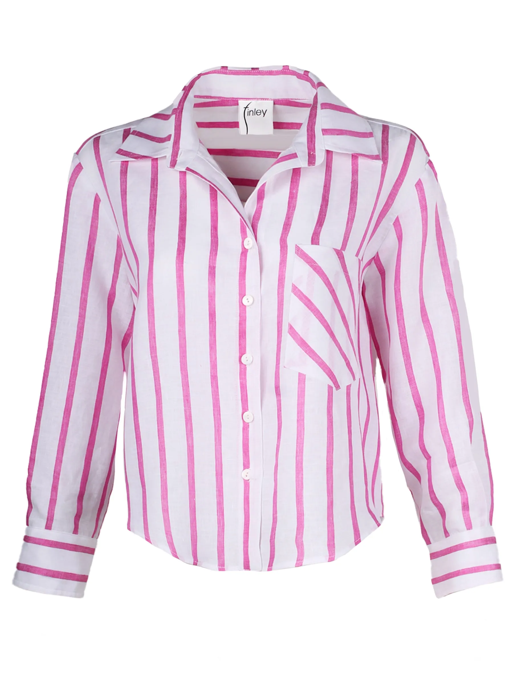 Crop Andie Shirt Pink Stripe