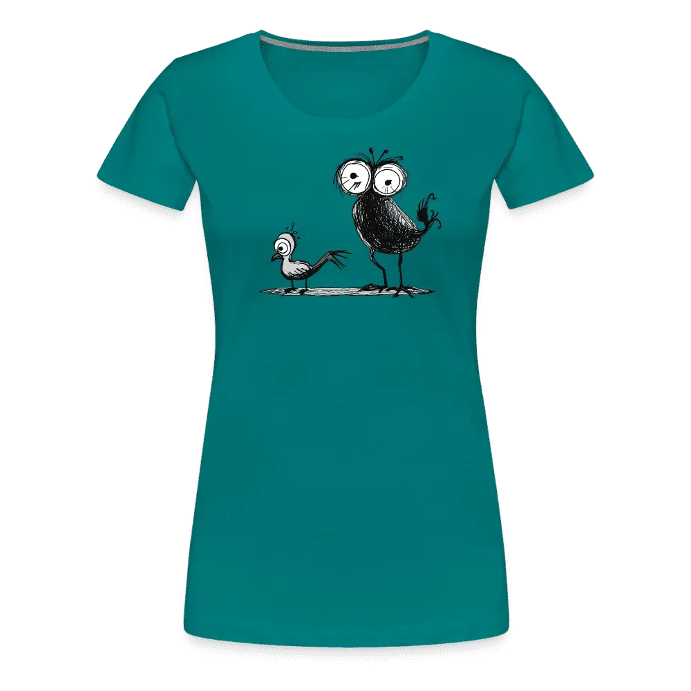 Damen T-Shirt mit Vogelmotiv "Spatzen"