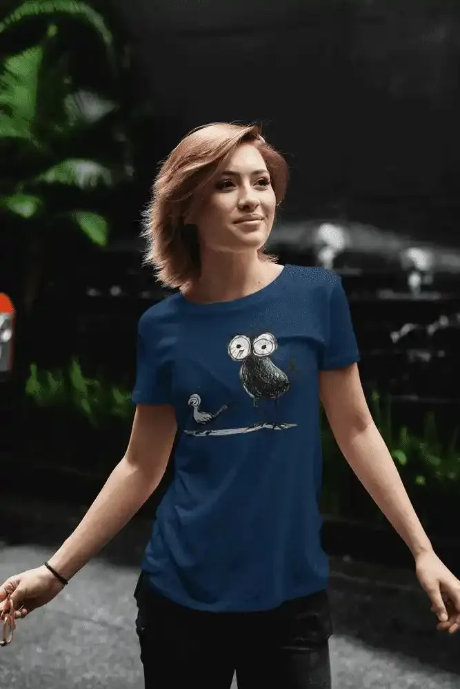 Damen T-Shirt mit Vogelmotiv "Spatzen"