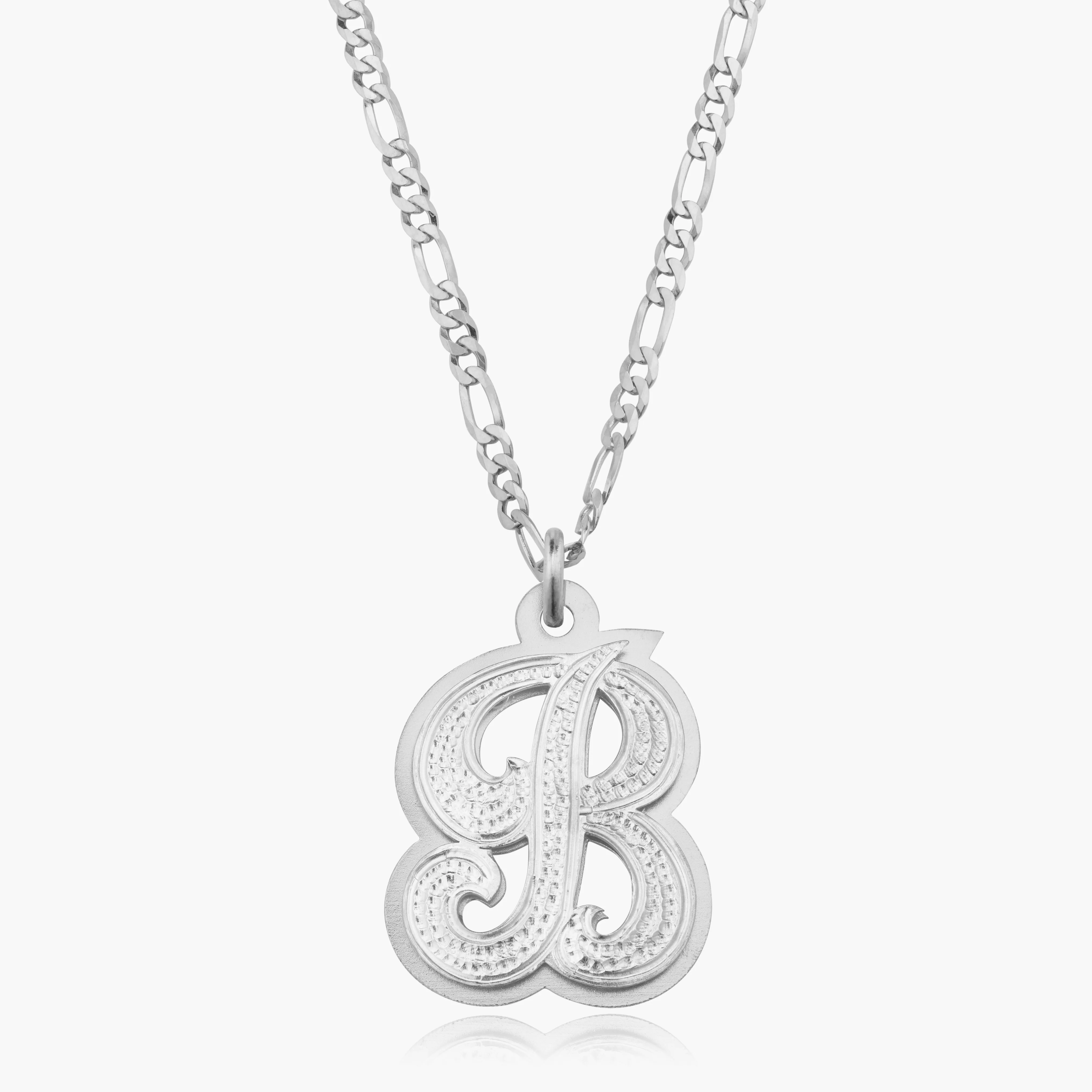 Double Plated Iced Out Initial Necklace