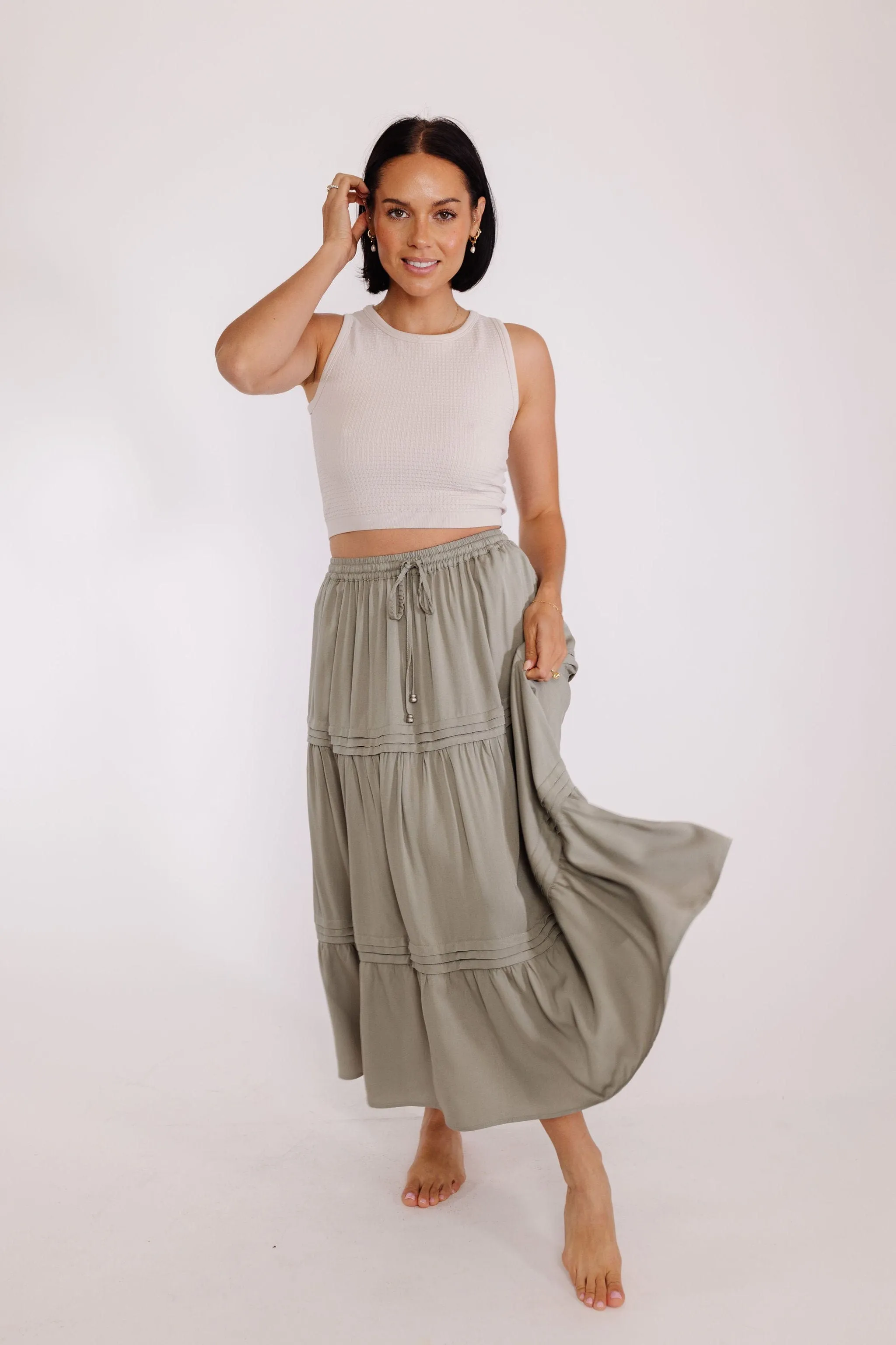 Easy Breezy Skirt in Olive