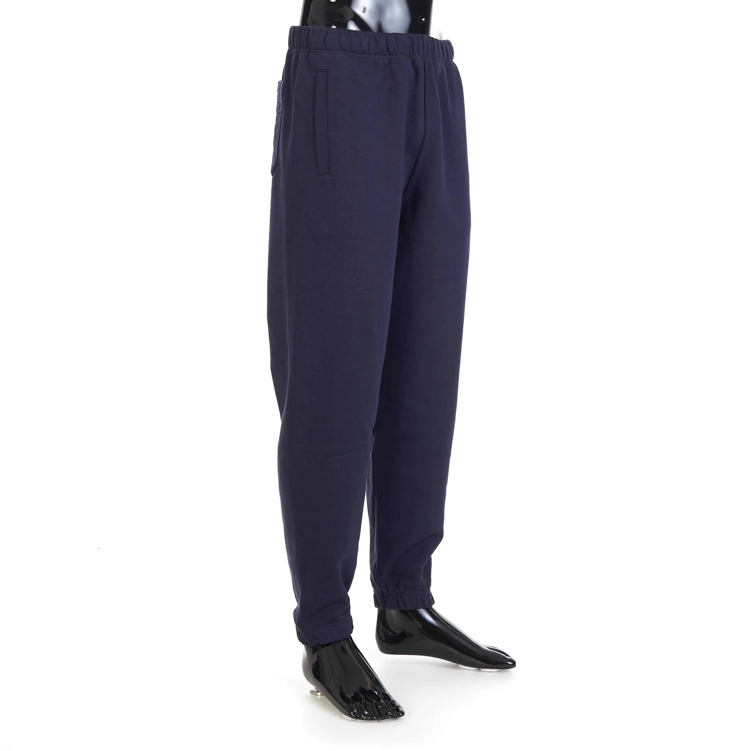 Embroidered Scritto Jogging Trousers - Ink Blue, Fleece Cotton