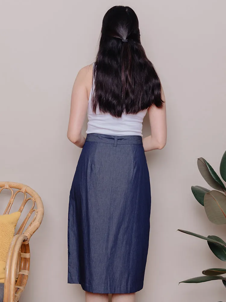 Frances Skirt - Blue Denim