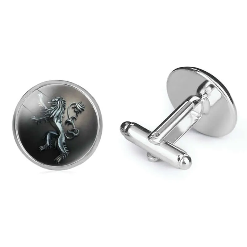 Game of Thrones Nine Families Badge Time Gem French Swank Cufflinks