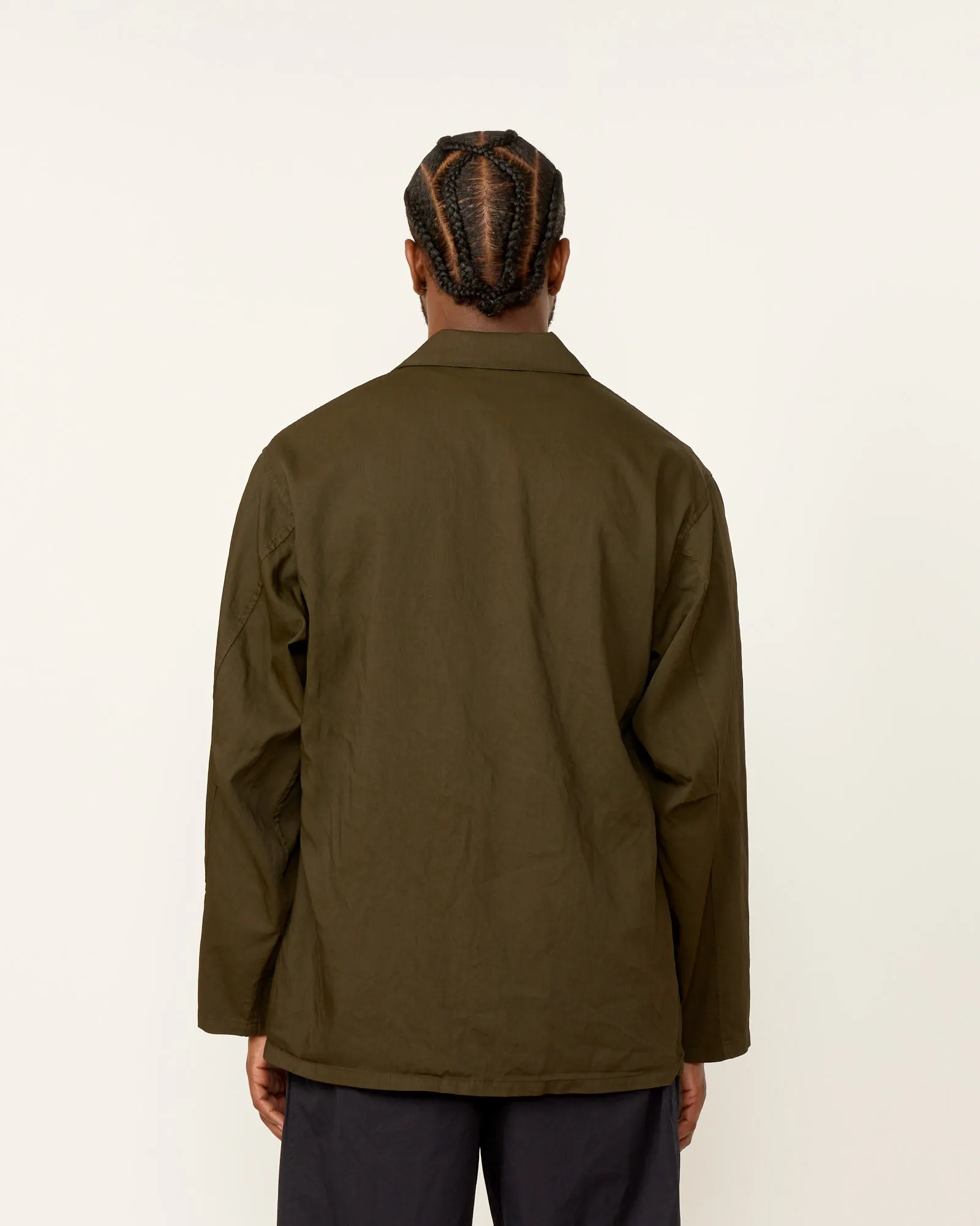 Garment Dye Shirt Jacket in Dark Olive