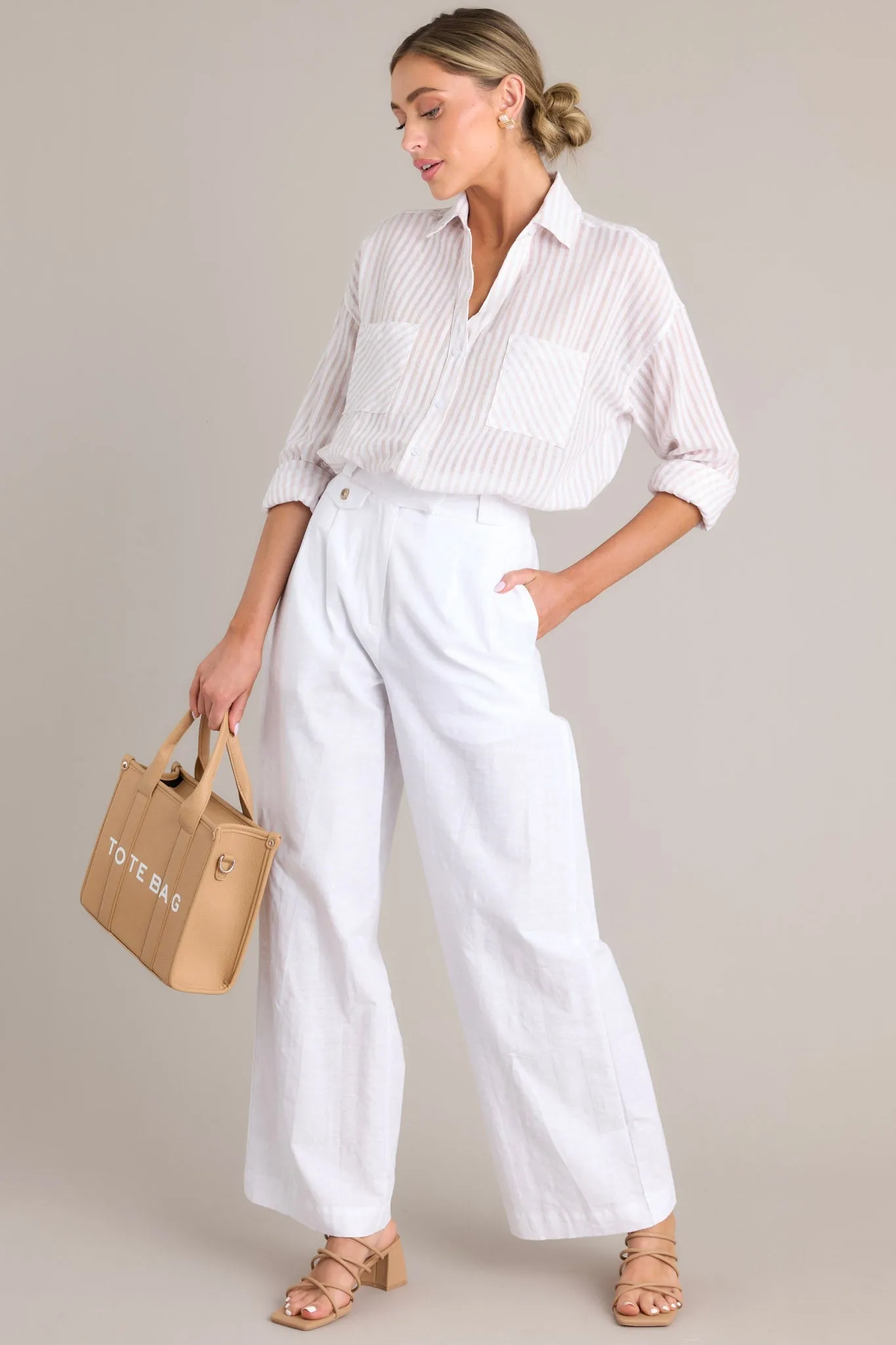 Get What You Need White Linen Pants