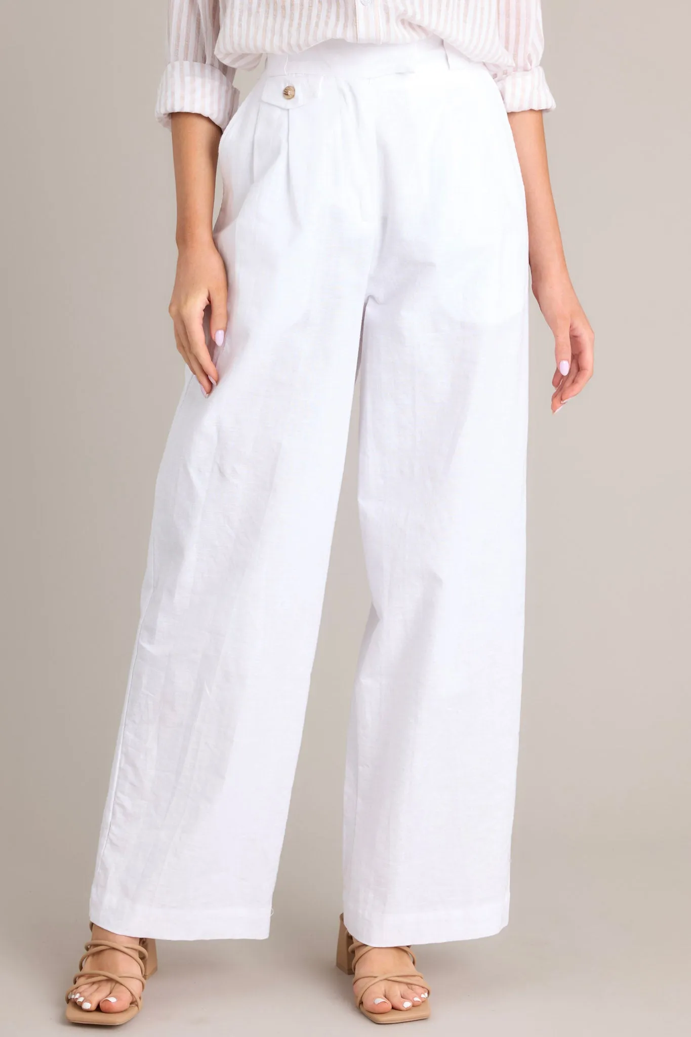 Get What You Need White Linen Pants