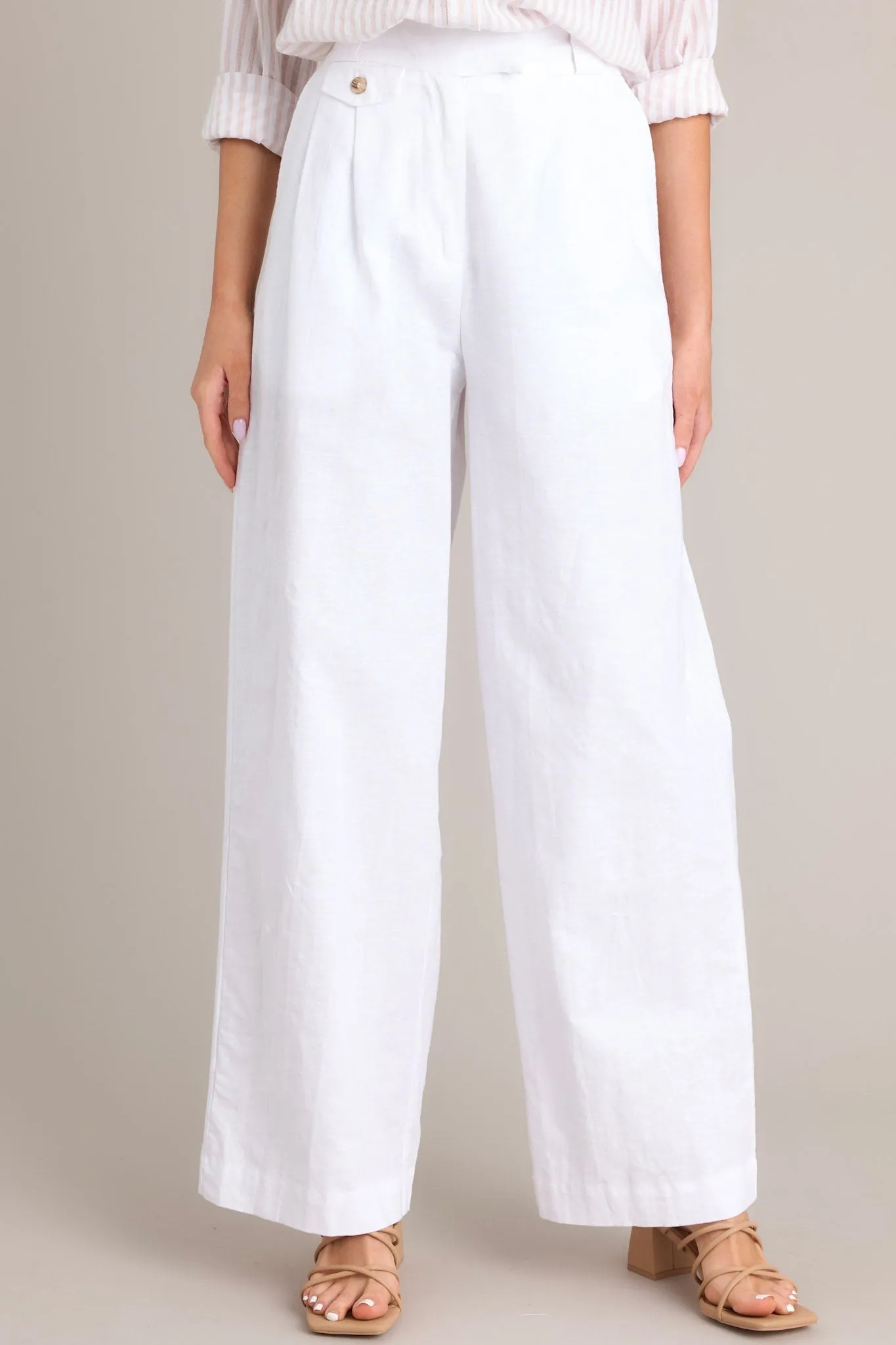 Get What You Need White Linen Pants