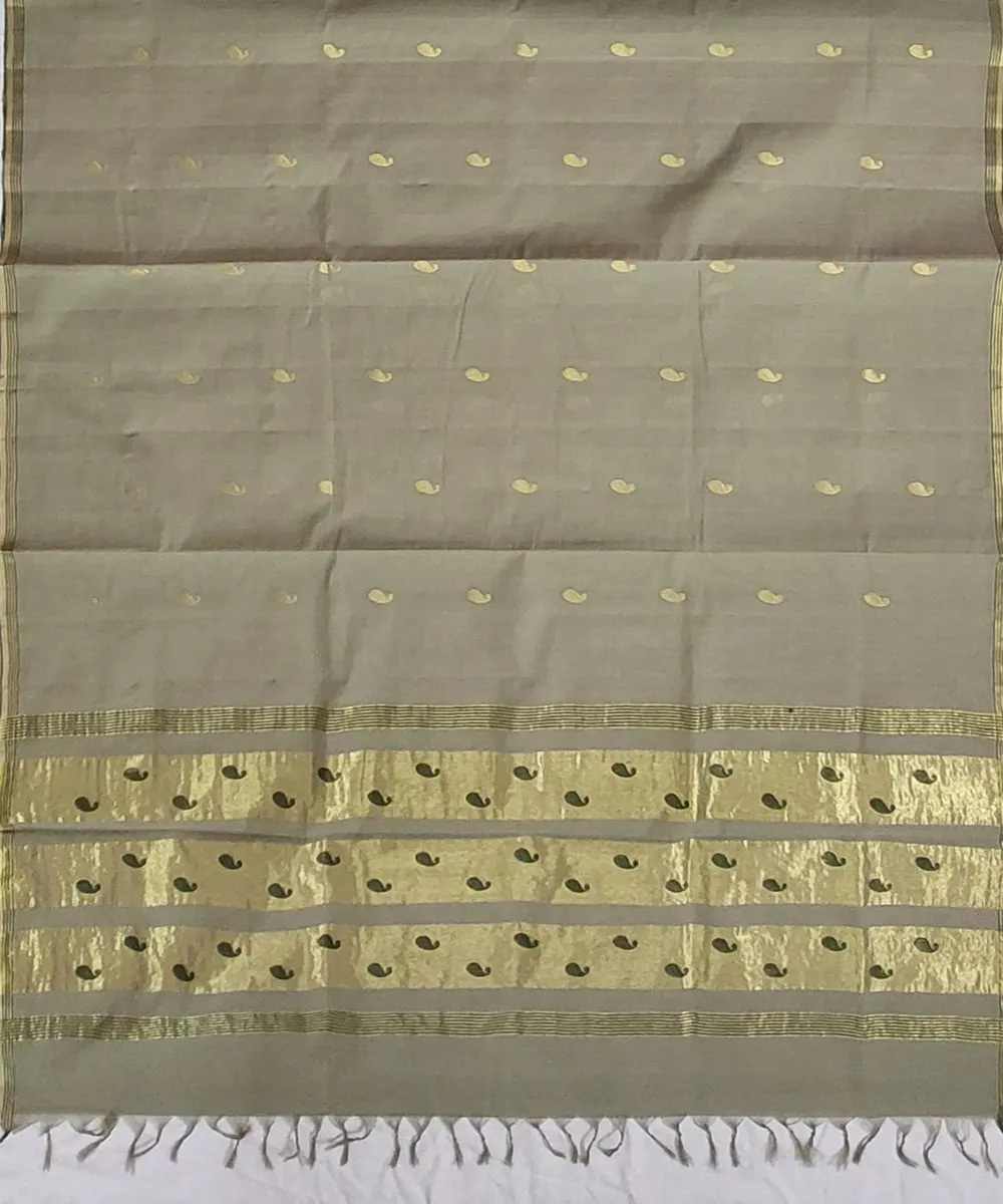 Grey venkatagiri handloom cotton saree