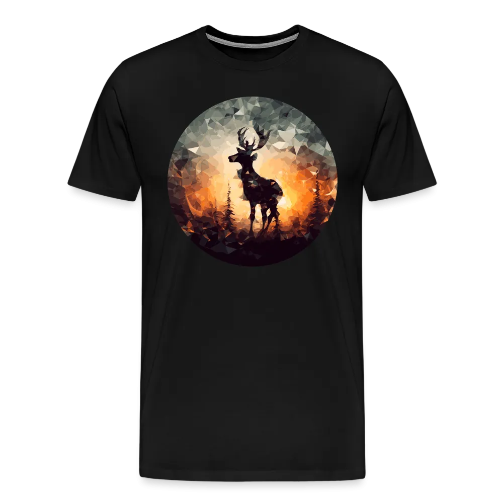 Herren T-Shirt mit Hirschmotiv "Polygon Hirsch"