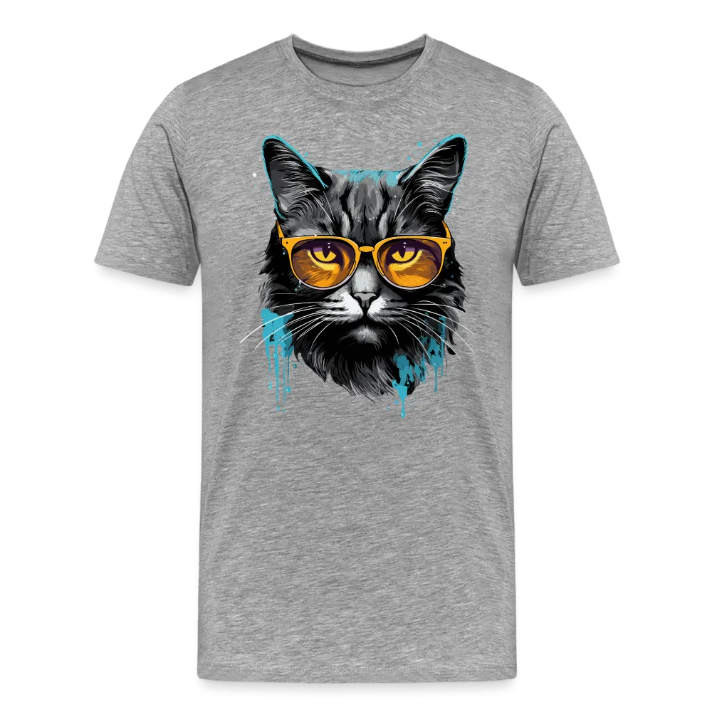 Herren T-Shirt mit Katzenmotiv "Splash Cat 2"