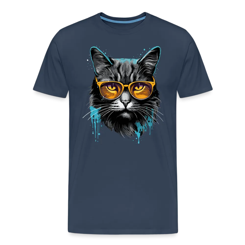 Herren T-Shirt mit Katzenmotiv "Splash Cat 2"