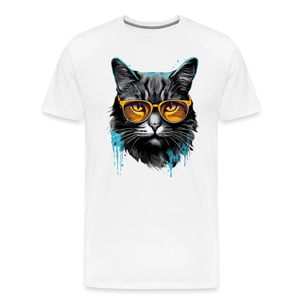 Herren T-Shirt mit Katzenmotiv "Splash Cat 2"