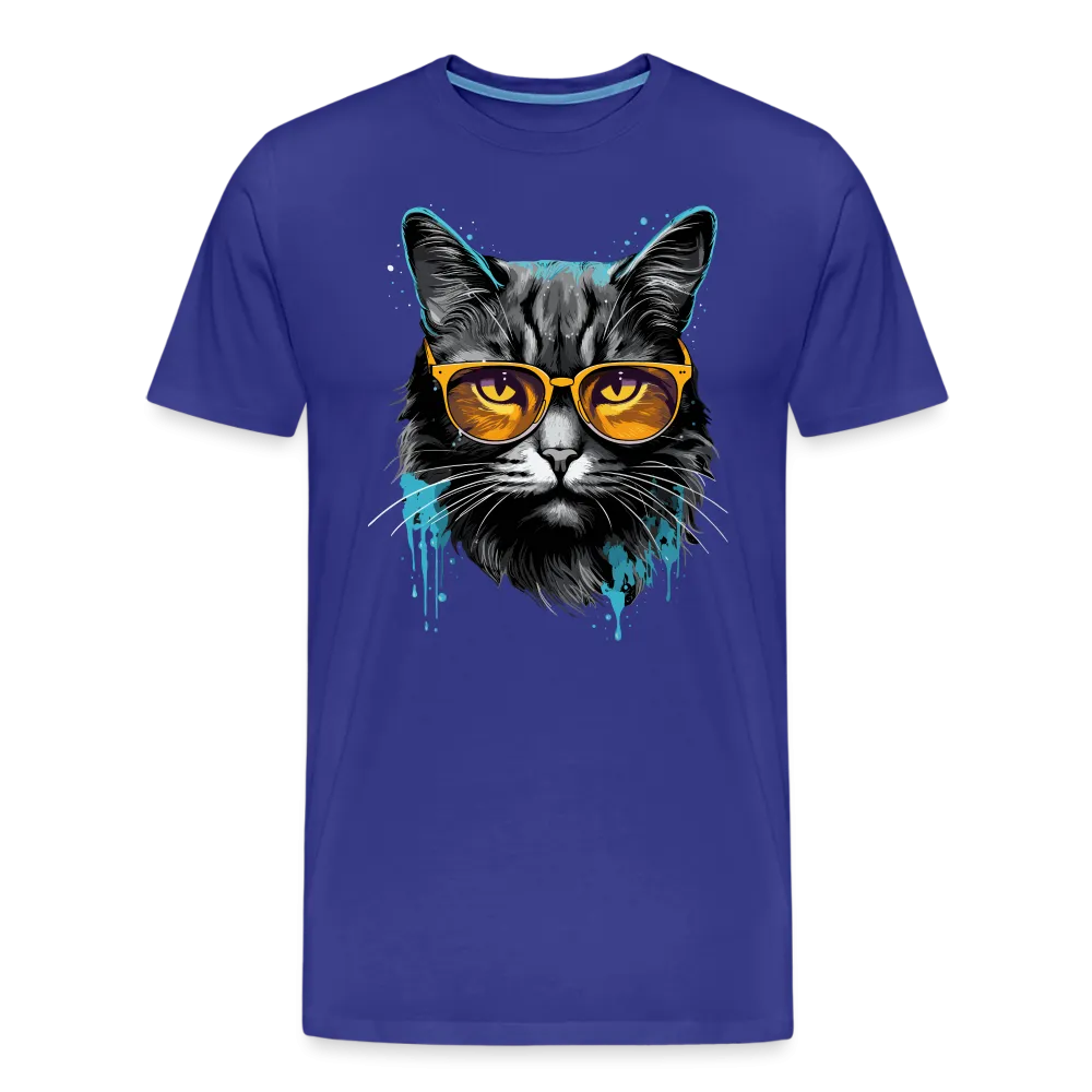 Herren T-Shirt mit Katzenmotiv "Splash Cat 2"