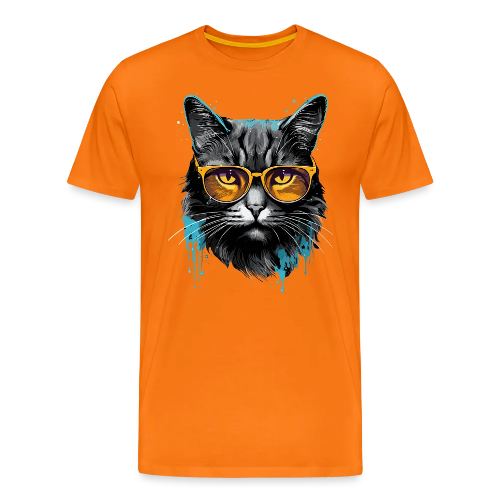 Herren T-Shirt mit Katzenmotiv "Splash Cat 2"