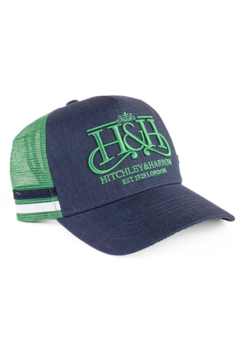 Hitchley & Harrow Cap Trucker Navy/Emerald