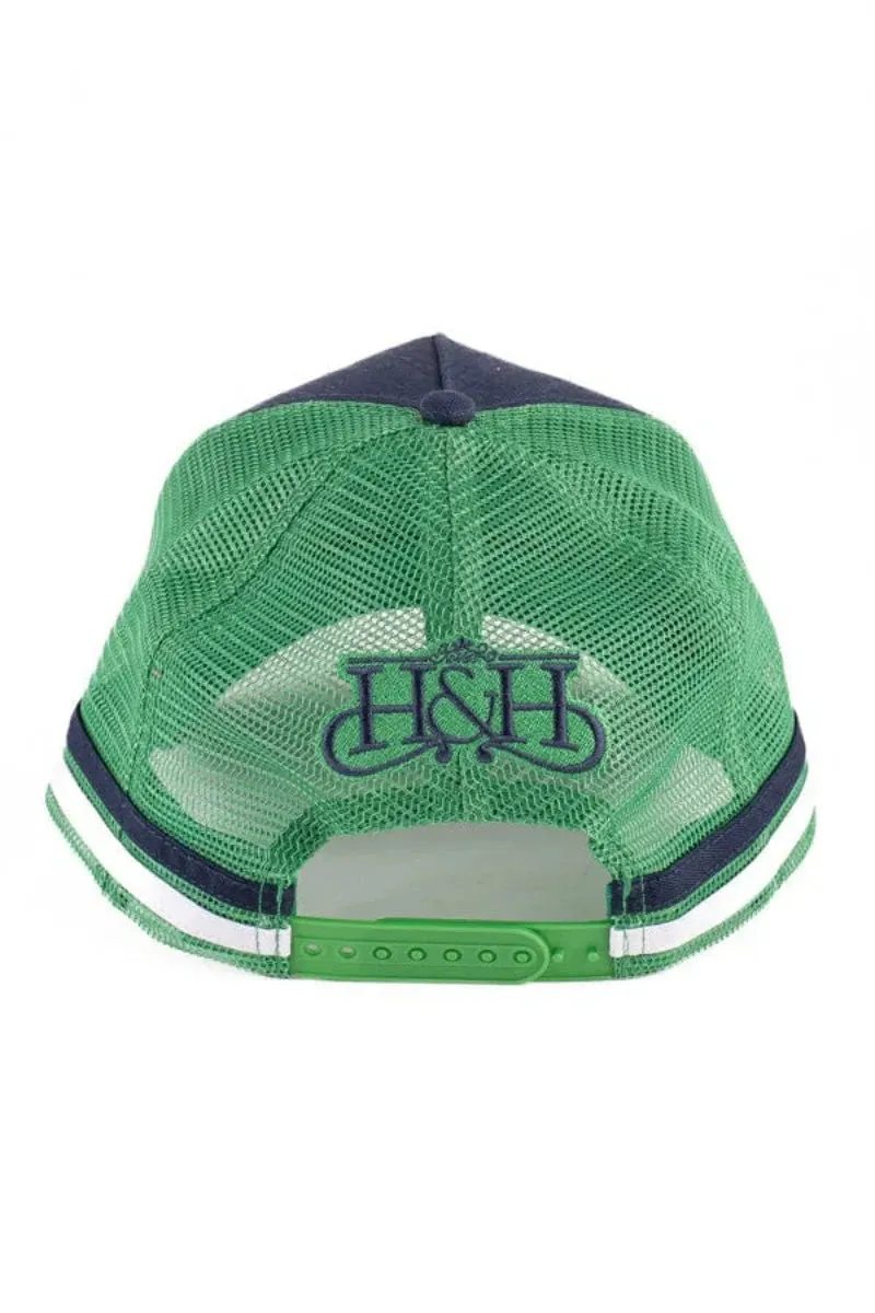 Hitchley & Harrow Cap Trucker Navy/Emerald