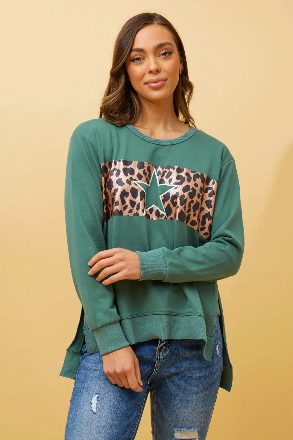 HUDSON ANIMAL PRINT SWEATSHIRT