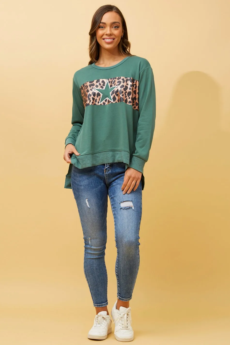 HUDSON ANIMAL PRINT SWEATSHIRT