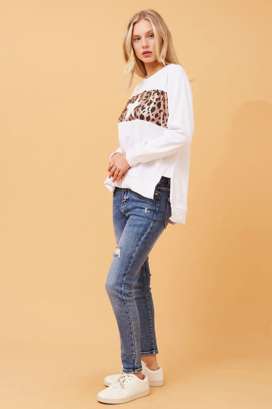 HUDSON ANIMAL PRINT SWEATSHIRT