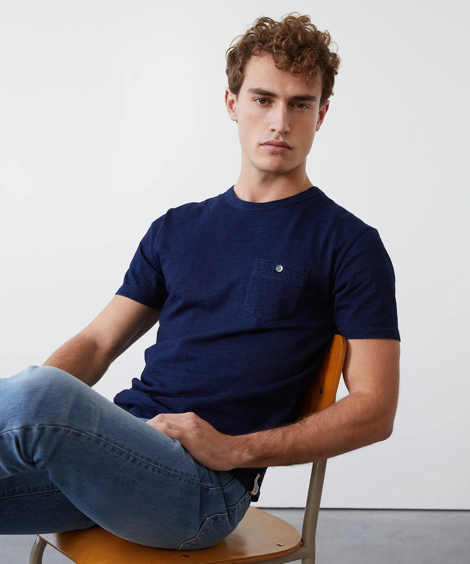 Indigo Slub Pocket Tee